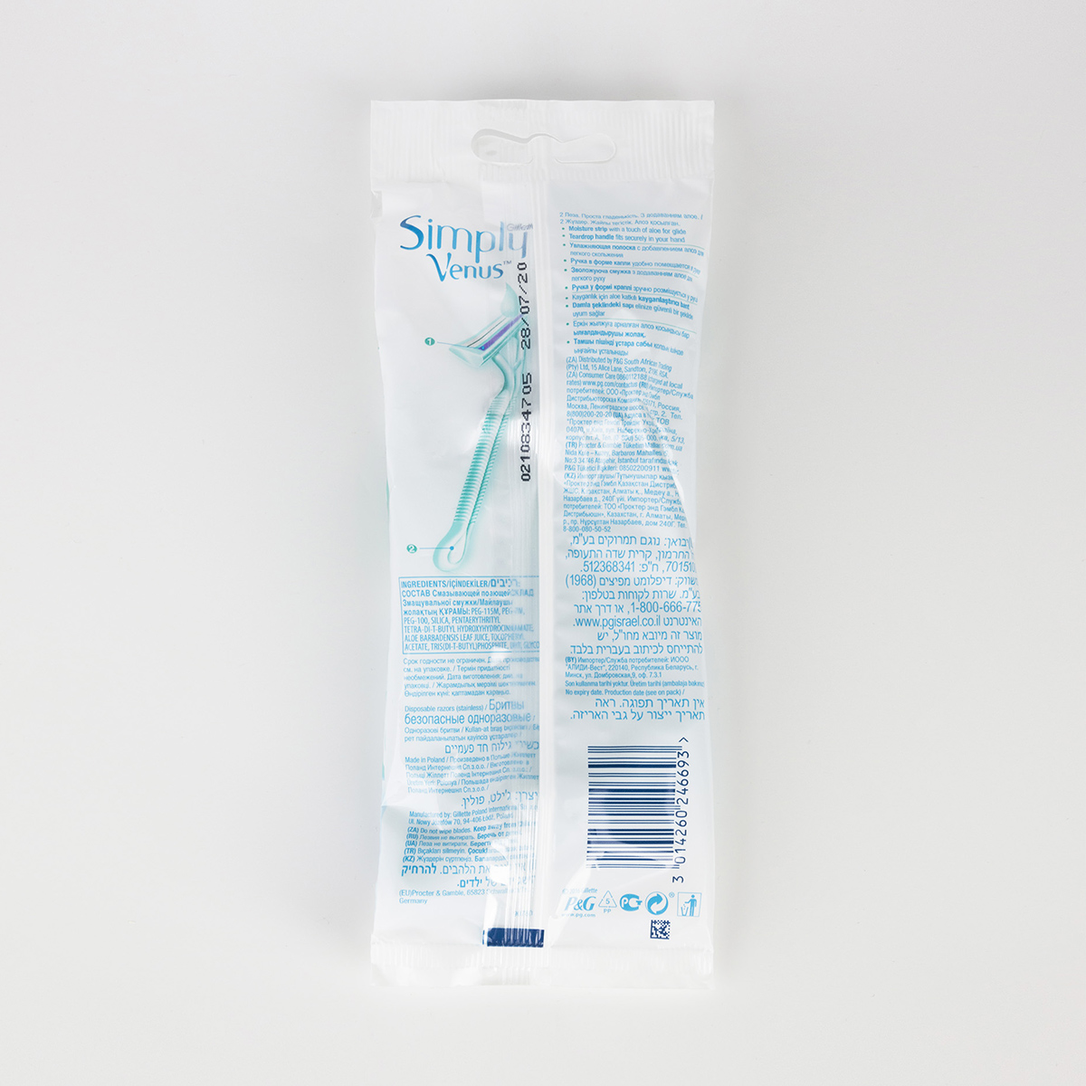 Станки для бритья одноразовые Simply Venus 4шт от Gillette + 3