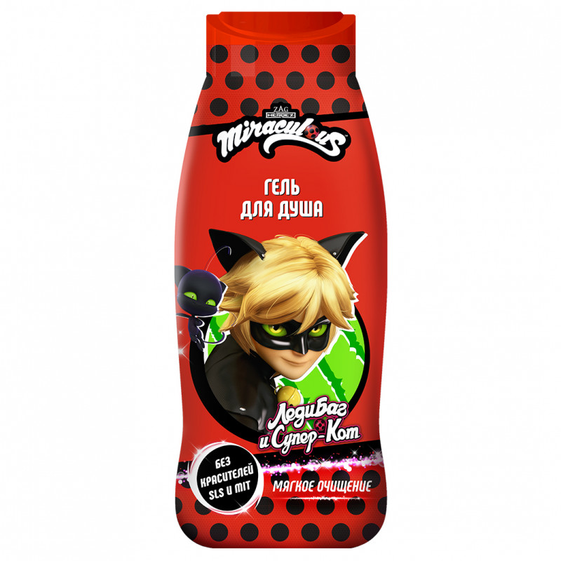 Гель для душа детский Супер-Кот 400мл  от Miraculous + 1