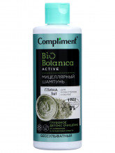 Biobotanica Active Мицеллярный шампунь Глина 3в1 для кожи головы и волос 380мл