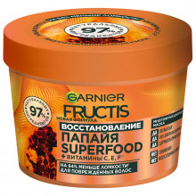 Fructis Superfood Папайя Маска восстанавливающая для поврежденных волос 390мл