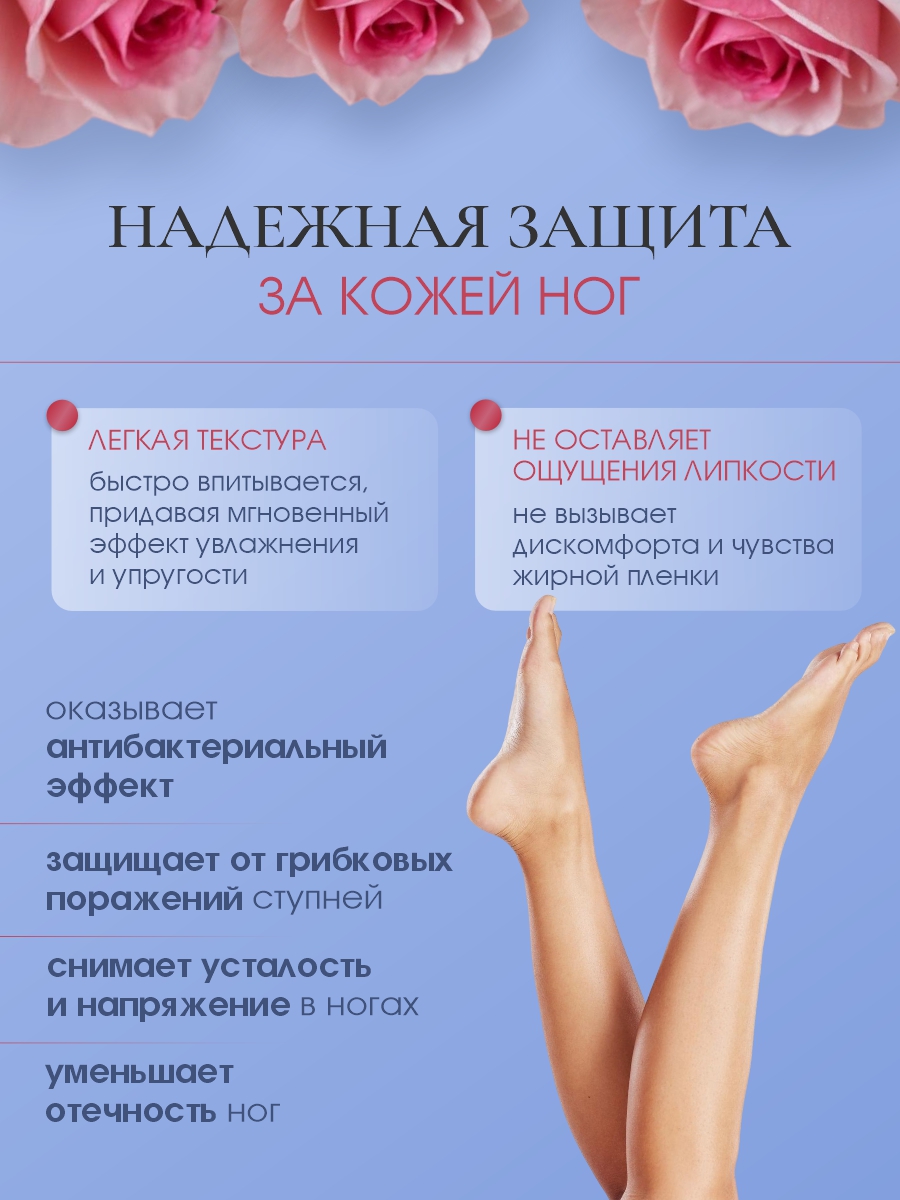 Крем для ног 75мл от Rose of Bulgaria + 4