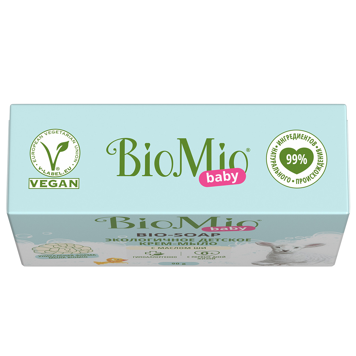 Baby 0+ Bio-Soap Детское Крем-мыло с маслом Ши 90г от BioMio + 7