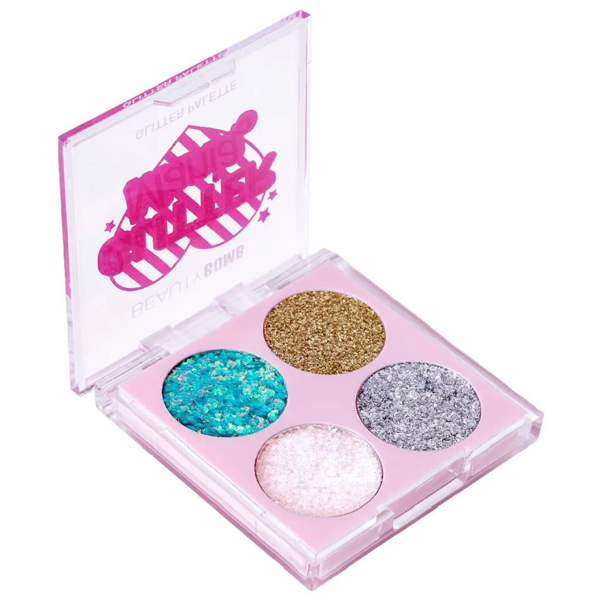 Палетка глиттеров Glitter Mania, тон 01 от Beauty Bomb + 2