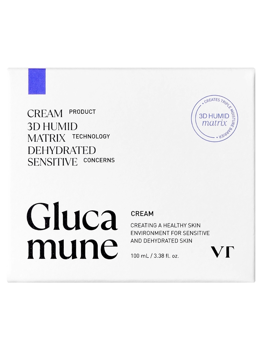 Крем для лица восстанавливающий с пантенолом Glucamune Cream 100мл от VT Cosmetics + 3