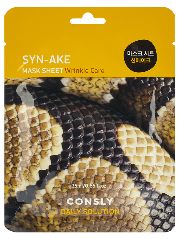 Daily Solution Тканевая маска с пептидом Syn-ake 25мл от Consly + 1