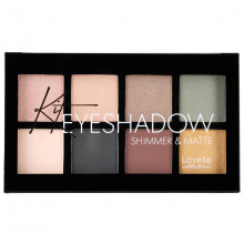 Shimmer Matte Палетка теней для век, тон 01 розово-зелено-бежевые тона