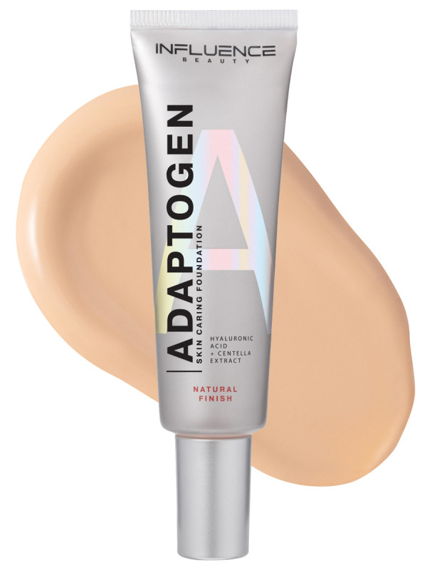 Тональная основа ухаживающая Adaptogen, тон 02 light / светлый от Influence Beauty + 1