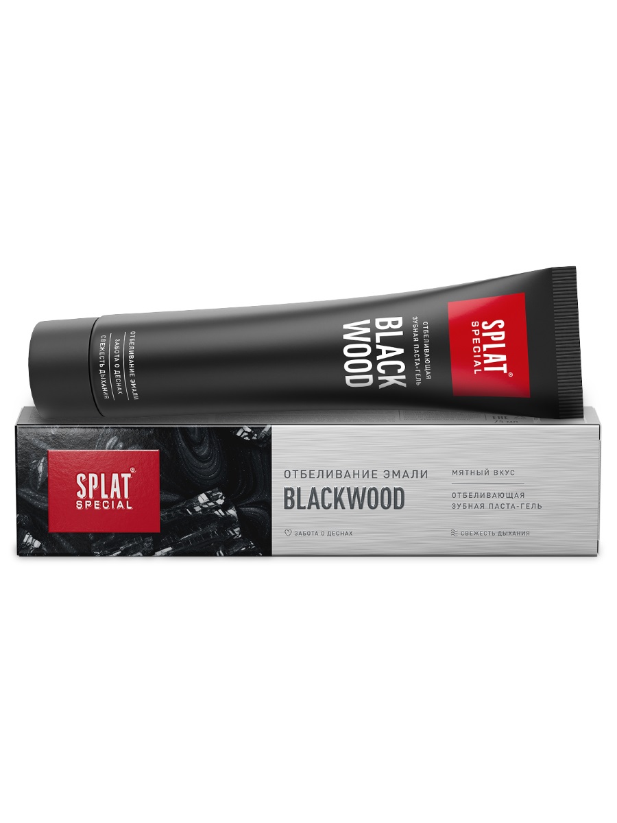 Special Зубная паста-гель отбеливающая Blackwood / Черное дерево 75мл от Splat + 2