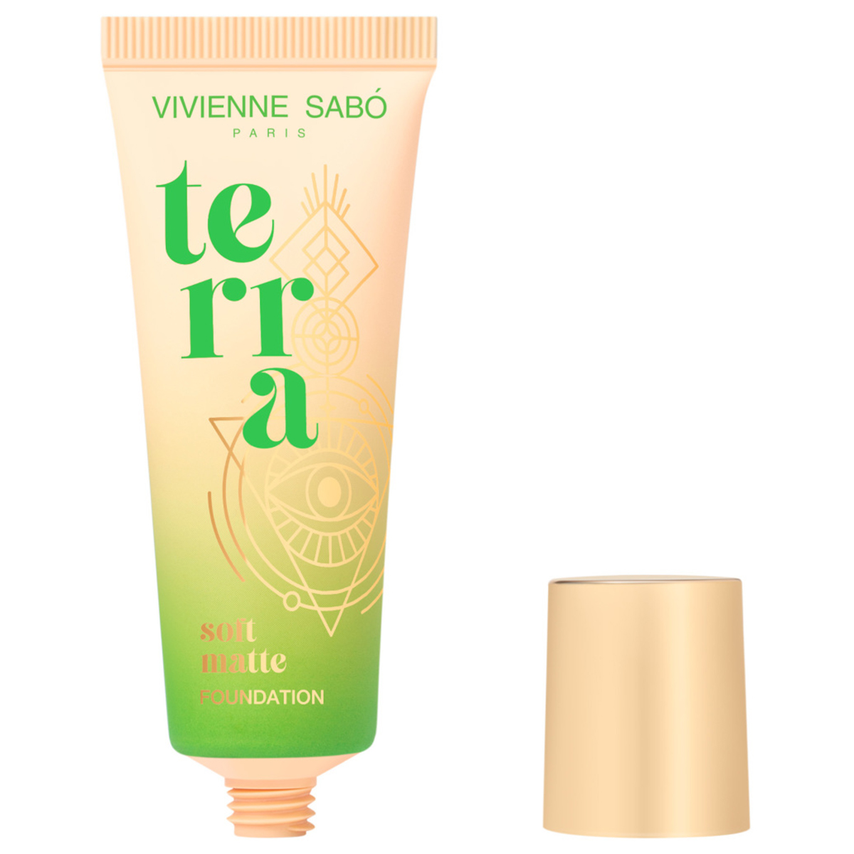 Матовый Тональный крем Terra, тон 02 холодный бежевый от Vivienne Sabo + 4