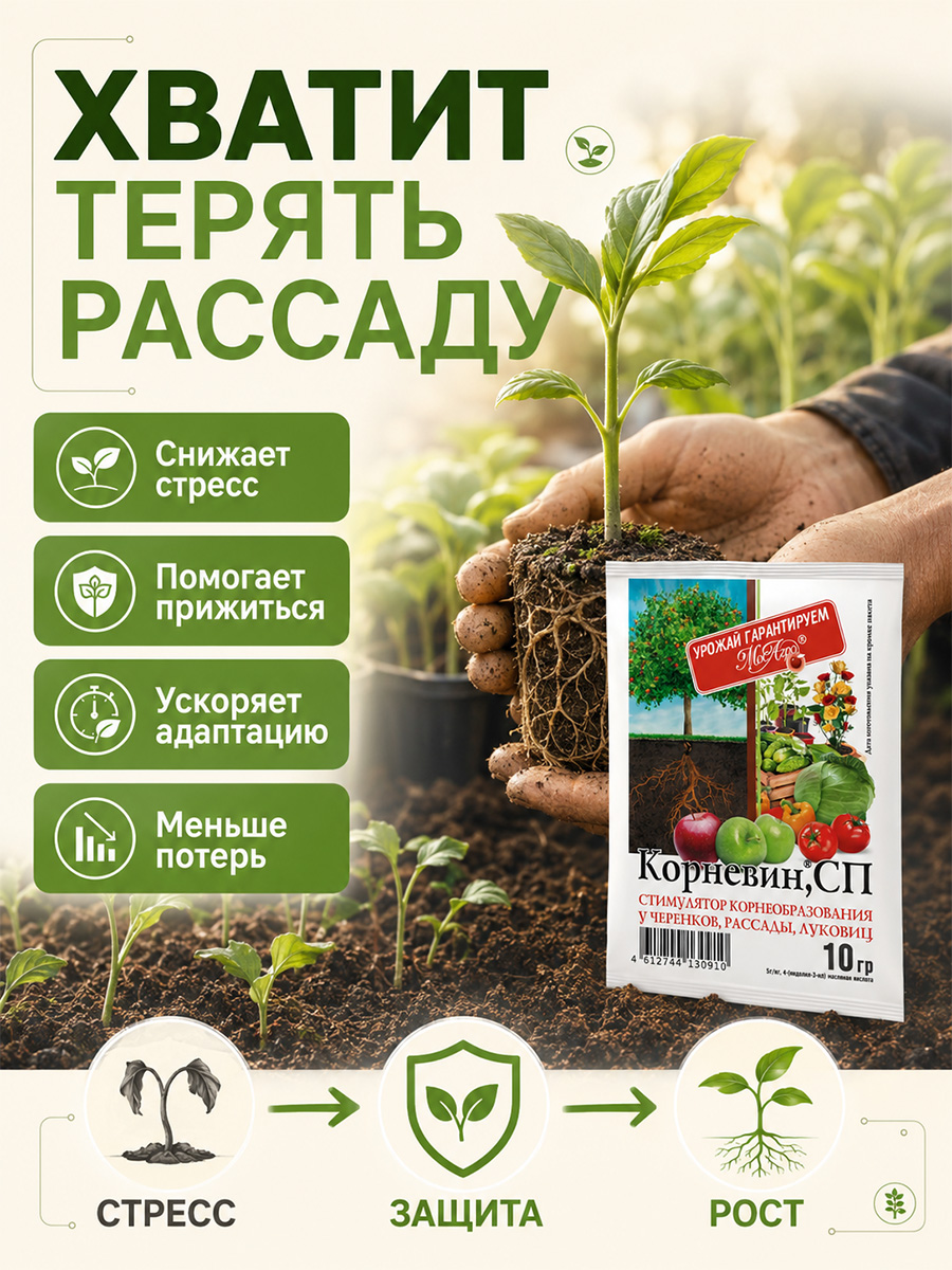 Корневин 10г порошок от МосАгро + 3