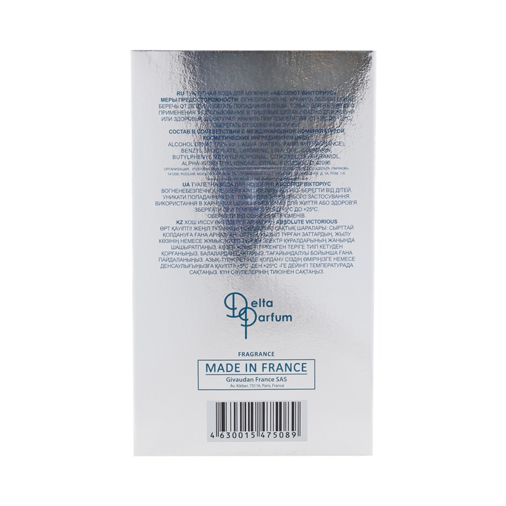 Туалетная вода мужская Absolute Victorious 100мл от Delta Parfum + 3