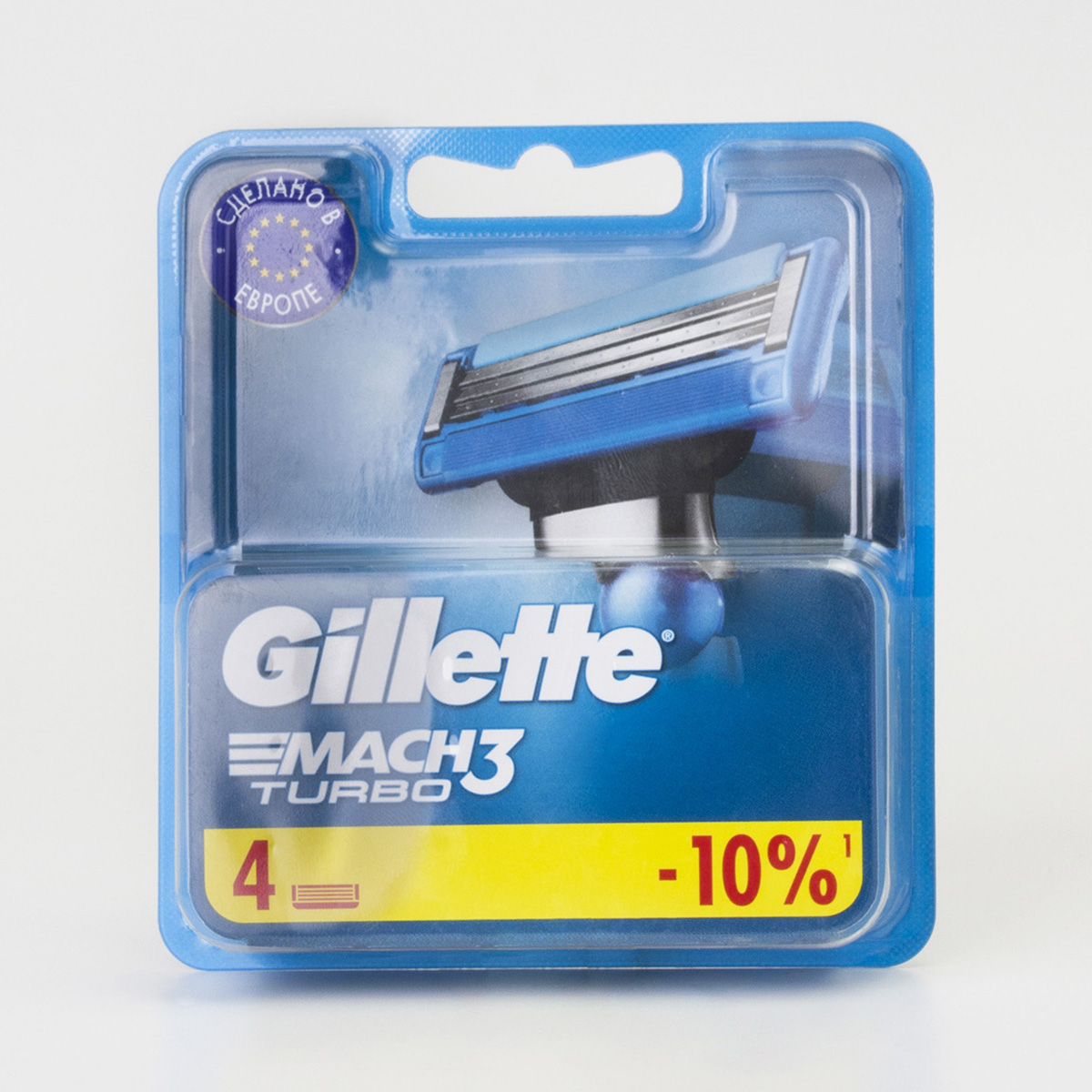 Сменные кассеты Mach3 Turbo 4шт от Gillette + 2