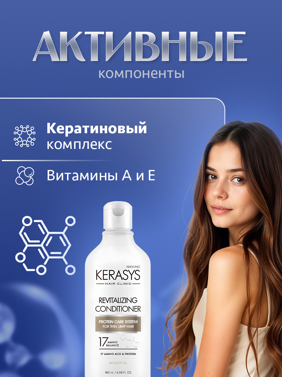 Hair Clinic System Кондиционер для волос Оздоравливающий 180мл от Kerasys + 2