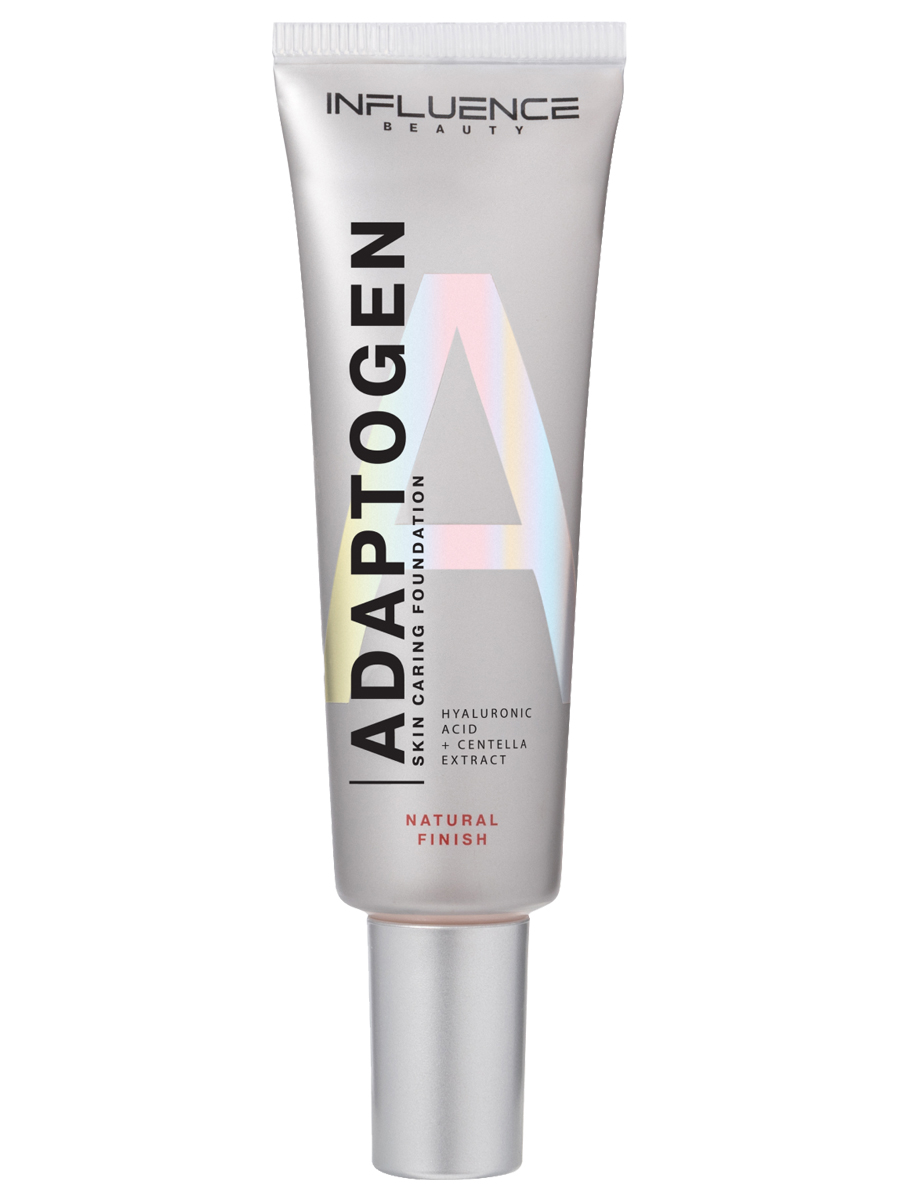 Тональная основа ухаживающая Adaptogen, тон 02 light / светлый от Influence Beauty + 4