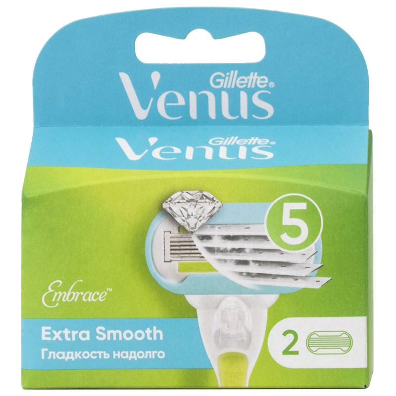 Сменные кассеты Venus Extra Smooth 2шт от Gillette + 1