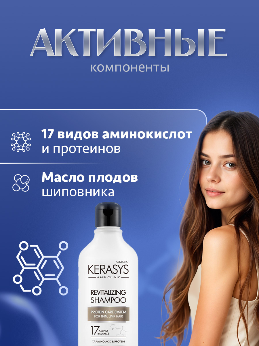 Hair Clinic System Шампунь для волос Оздоравливающий 180мл от Kerasys + 2