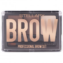 Stellary - Набор для бровей Professional Brow Set, тон 02 brunette