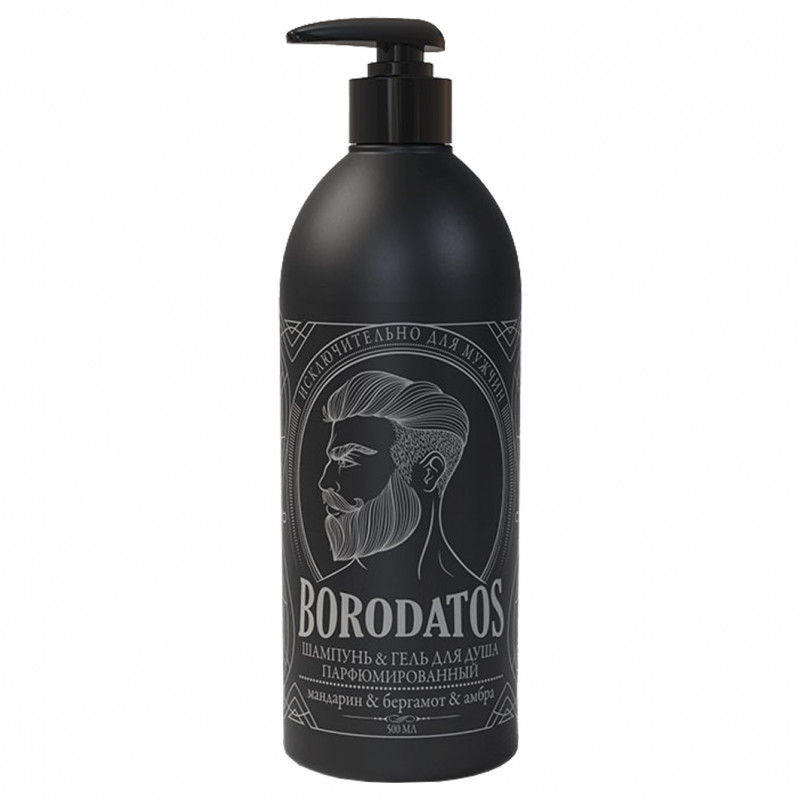 Шампунь-гель для душа 500мл от Borodatos + 1