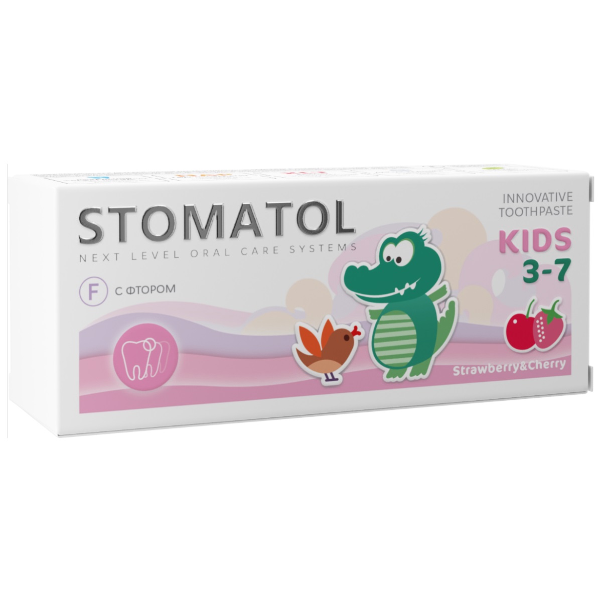 Зубная паста детская 3-7 лет Strawberry & Cherry 50г от Stomatol + 5