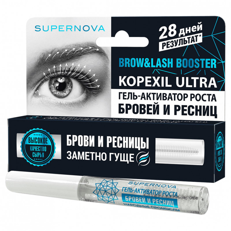 Гель-активатор роста бровей и ресниц Kopexil Ultra 7мл от Supernova + 1