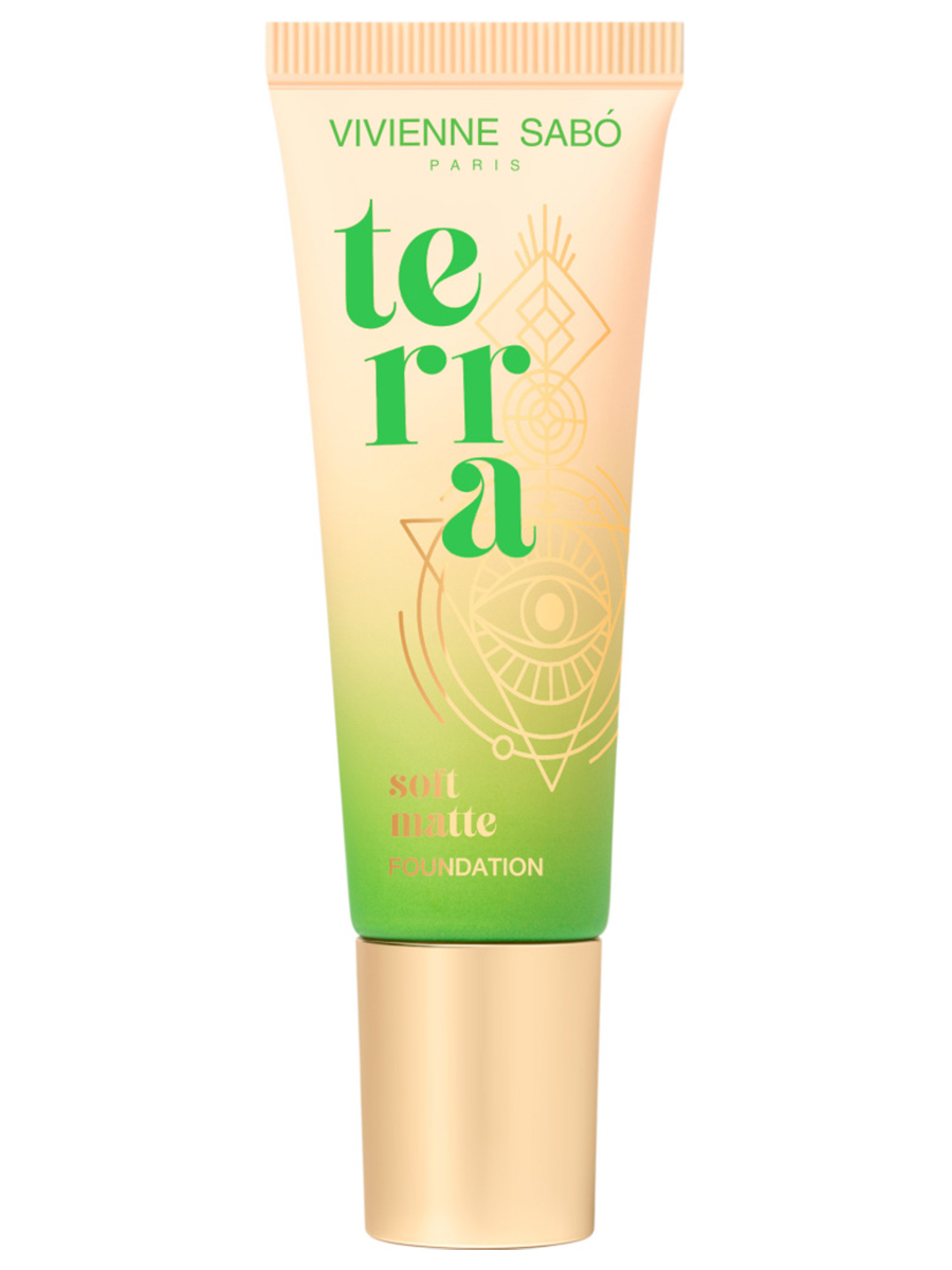 Матовый Тональный крем Terra, тон 02 холодный бежевый от Vivienne Sabo + 3