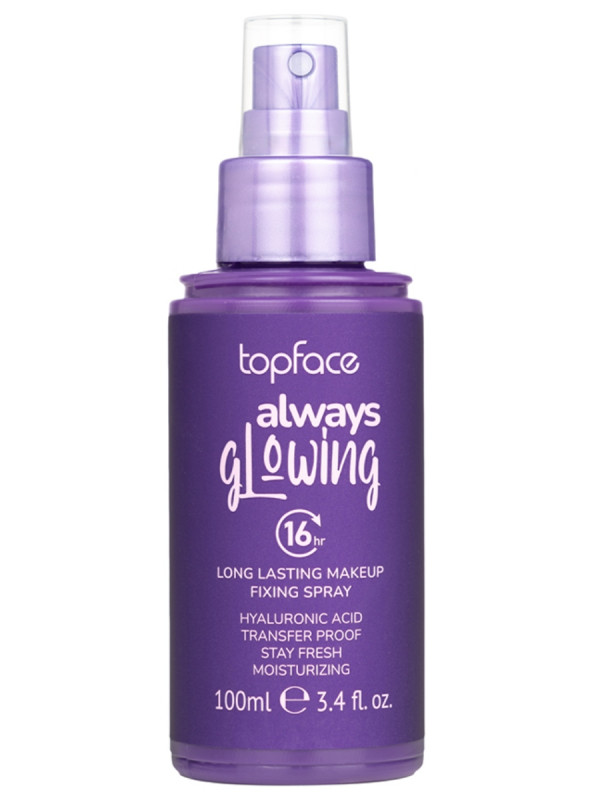 Фиксатор макияжа сияющий Always Glowing Fixing Spray 100мл от TopFace + 1