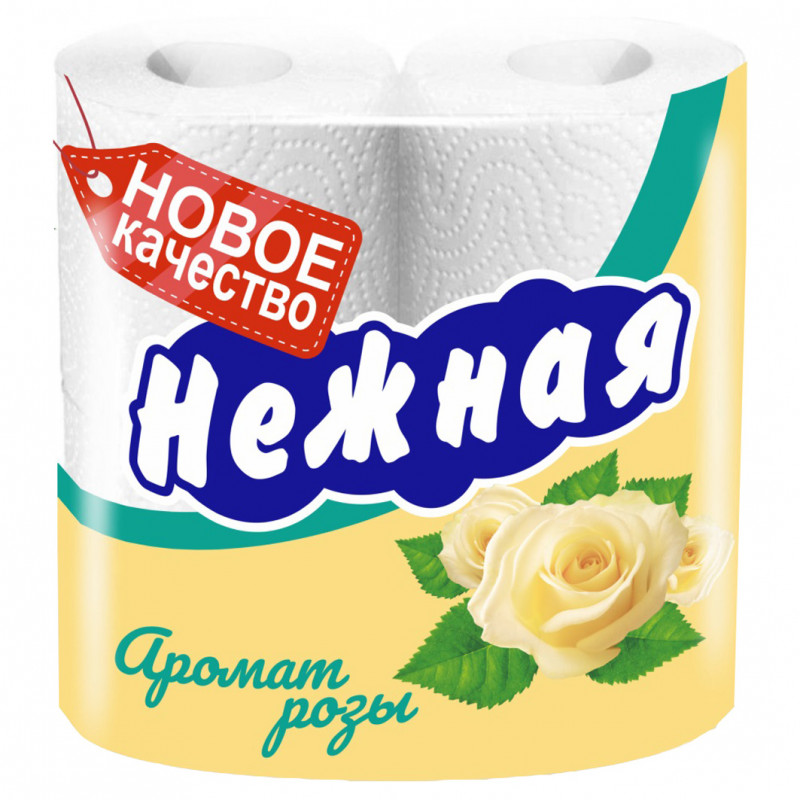 Туалетная бумага Аромат розы 4шт от Нежная + 1