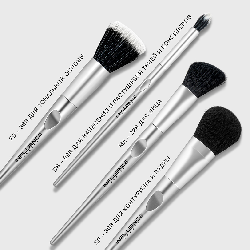 Базовая кисть-дуофибра FD-36R от Influence Beauty + 5