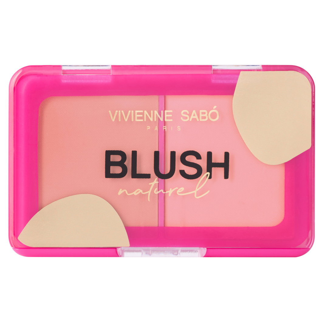 Румяна двойные Naturel, тон 02 розовый от Vivienne Sabo + 2
