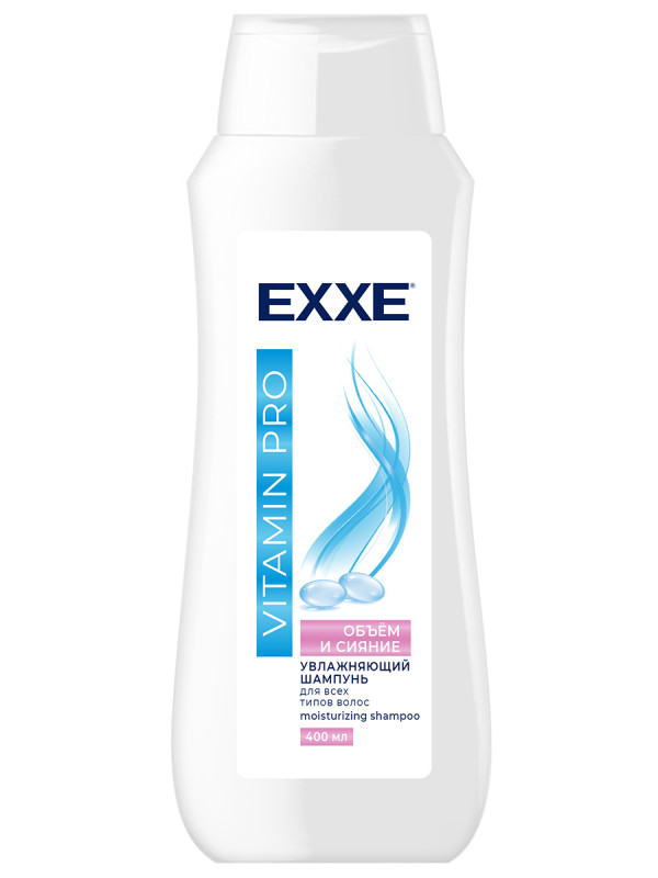Vitamin Pro Шампунь для волос увлажняющий Объём и сияние 400мл от EXXE + 1