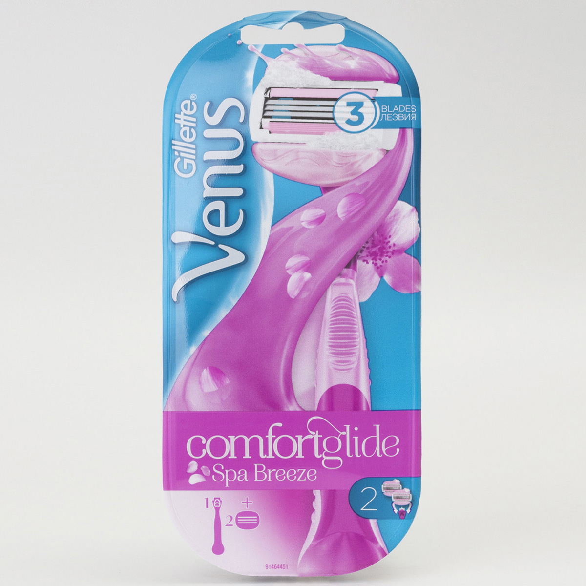 Станок для бритья Venus Spa Breeze + 2 сменные кассеты от Gillette + 2