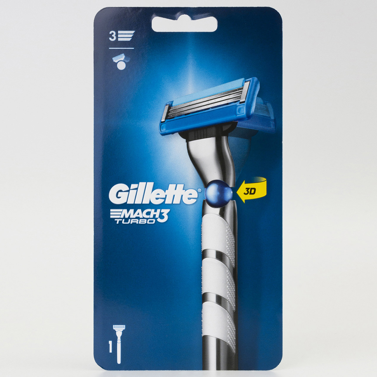 Станок для бритья Mach3 Turbo + 1 кассета от Gillette + 2