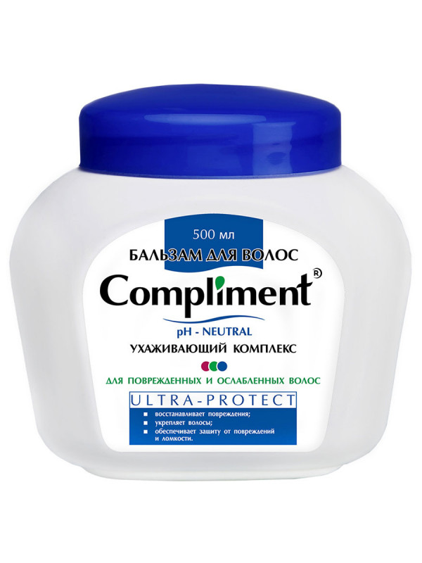 Бальзам для поврежденных и ослабленных волос Ultra-Protect 500мл от Compliment + 1
