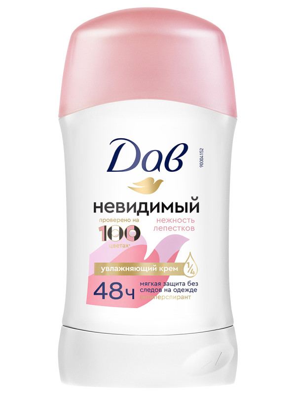 Дезодорант антиперспирант стик Невидимый Нежность лепестков 40мл от Дав + 1