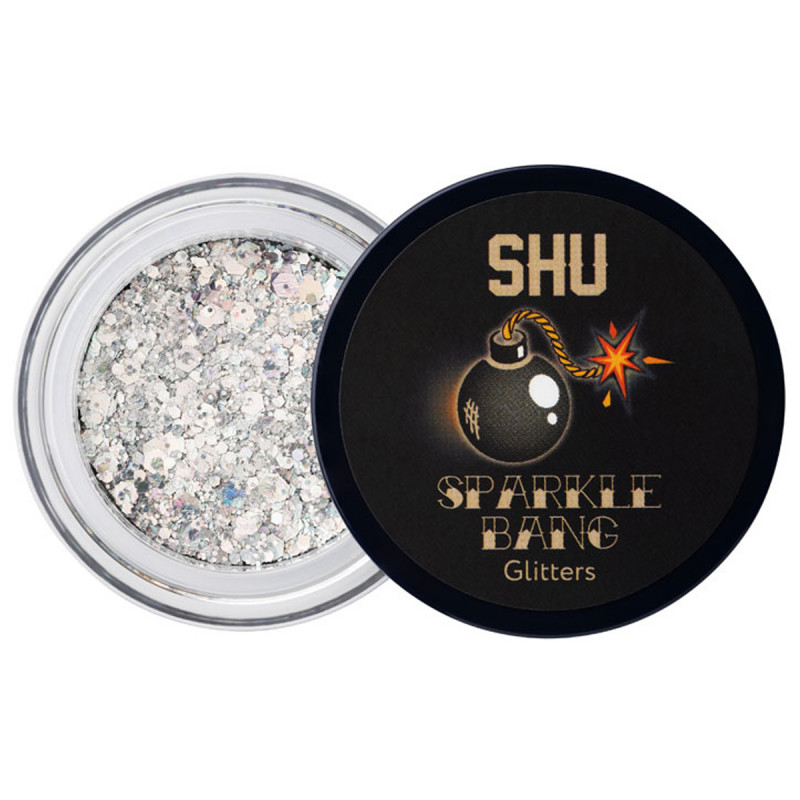 Глиттер для лица и тела Sparkle Bang, тон 134 серебряный от SHU + 1
