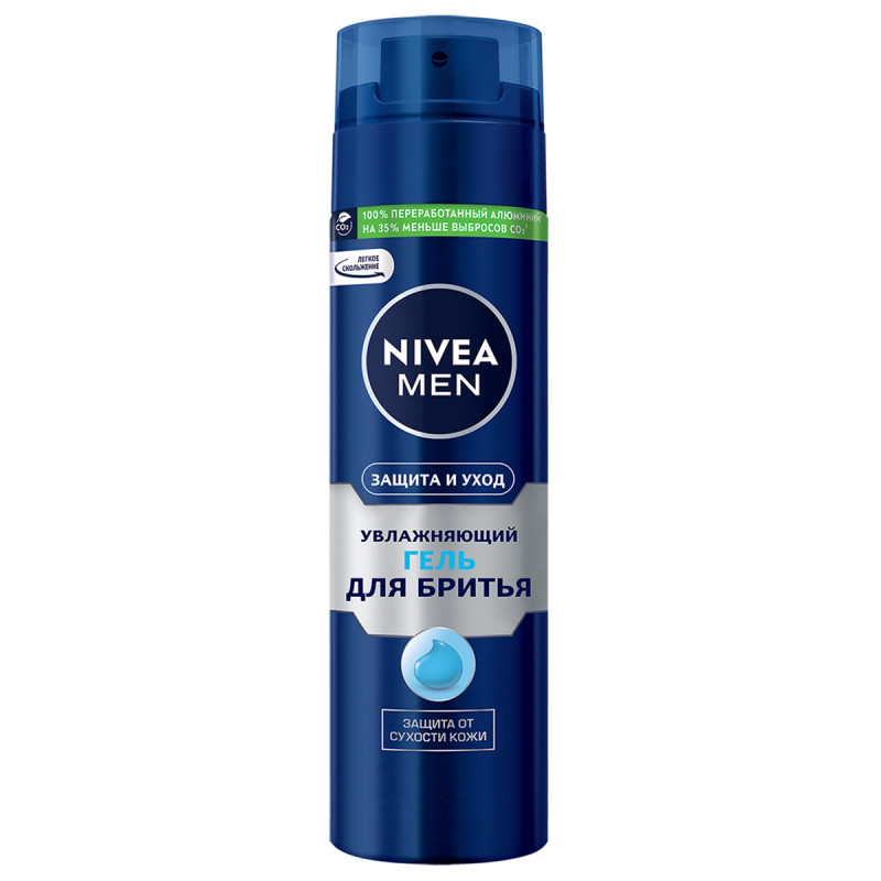 Men Гель для бритья Увлажняющий Защита и уход 200мл  от Nivea + 1