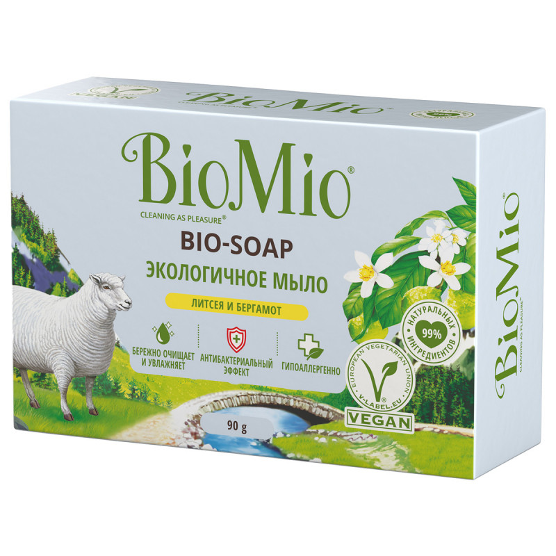Bio-Soap Туалетное мыло Литсея и бергамот 90г от BioMio + 1