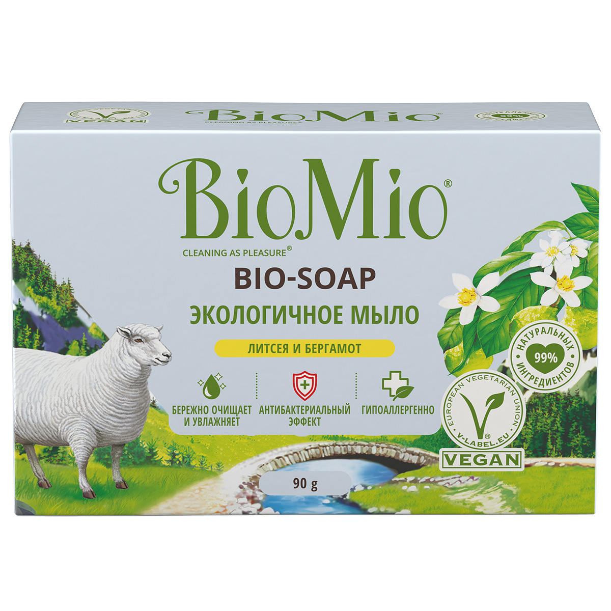 Bio-Soap Туалетное мыло Литсея и бергамот 90г от BioMio + 2