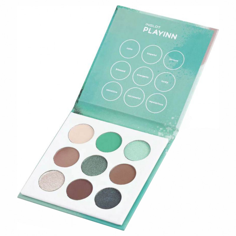 Палетка теней для век Palette Eyeshadow Nine Green от INGLOT + 1