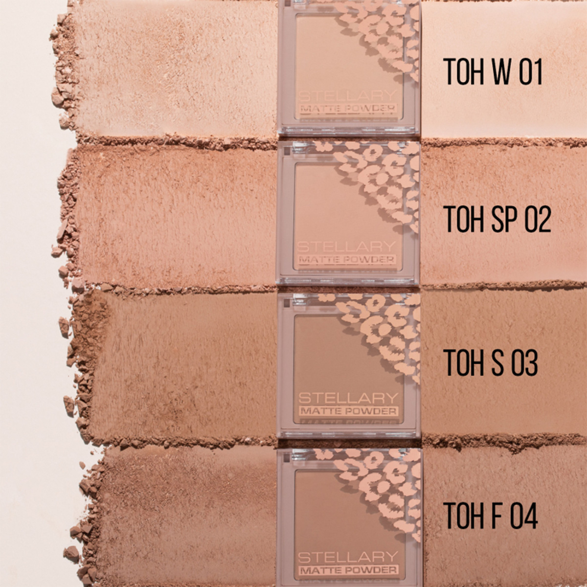 Пудра компактная Soft Matte Powder, тон W01 светло-бежевый от Stellary + 3