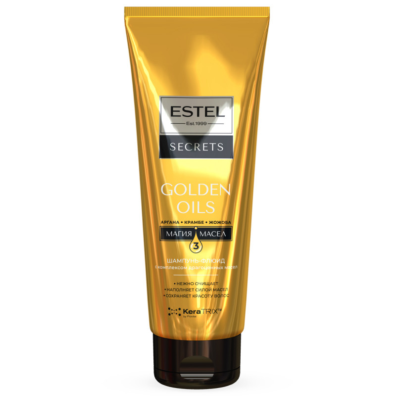 Secrets Шампунь-флюид с комплексом драгоценных масел Golden Oils 250мл от Estel + 1