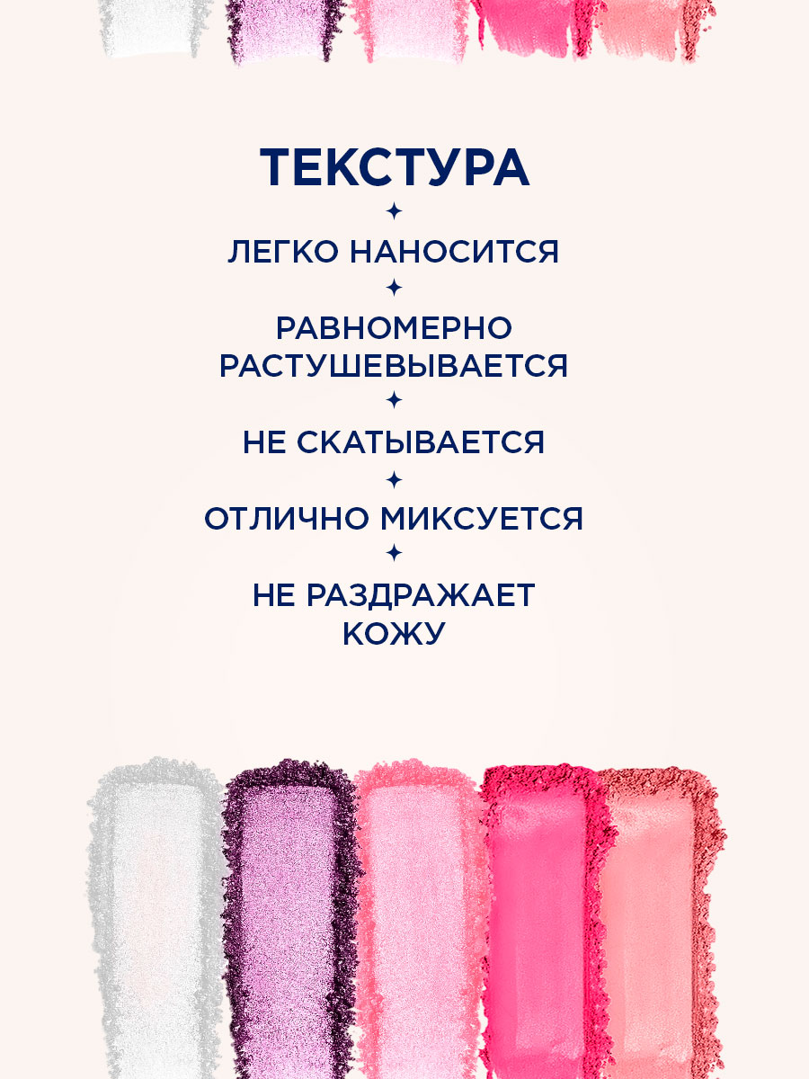 Палетка теней для век Neondreams, тон 161 розовое облако от SHU + 5