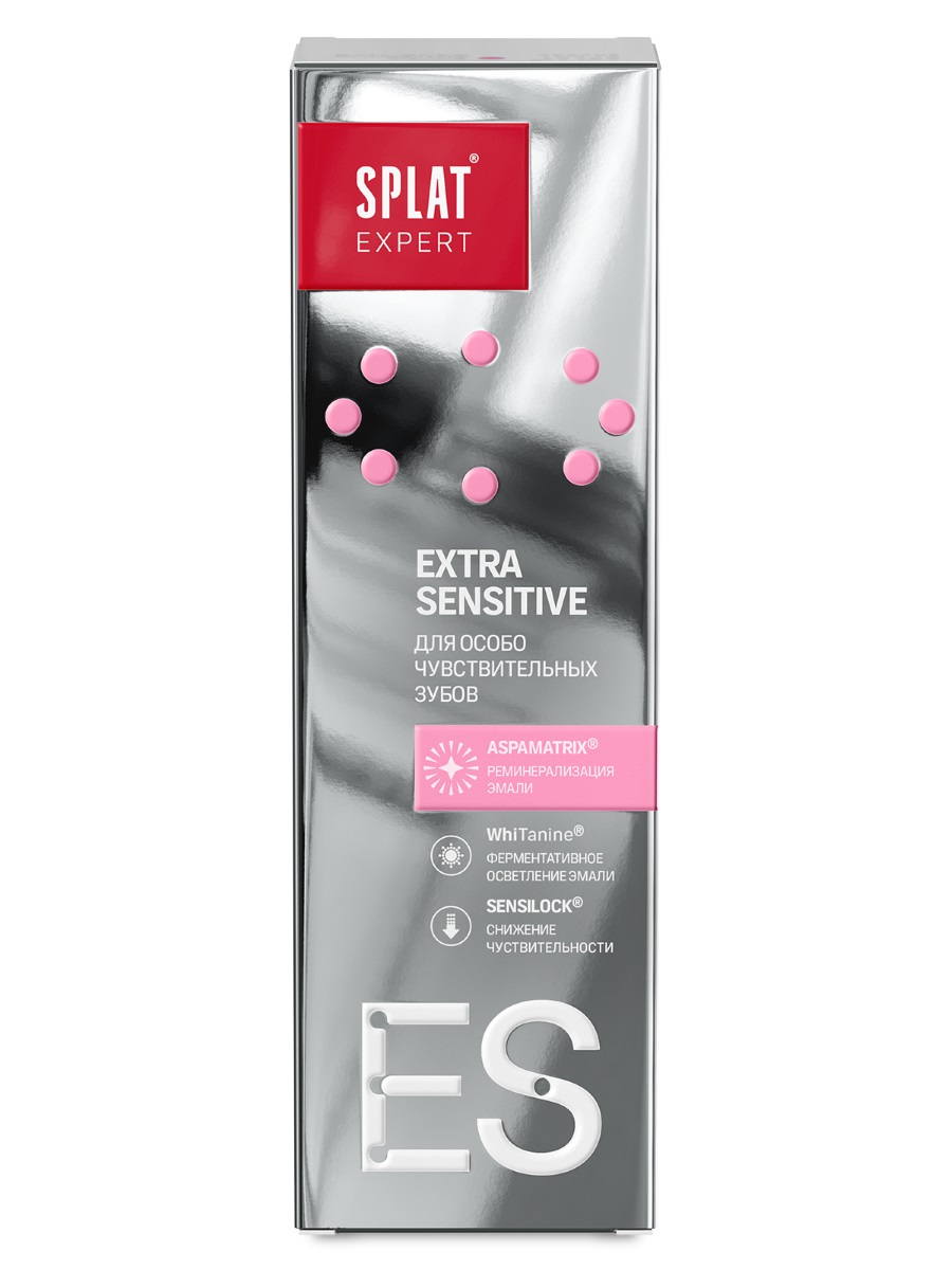 Expert Зубная паста для особо чувствительных зубов Extra Sensitive 75мл от Splat + 2