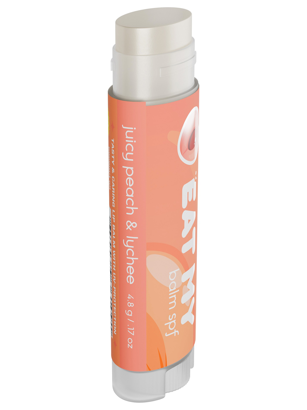 Бальзам для губ c SPF30 Сочный персик-личи 4,8г от Eat My + 2