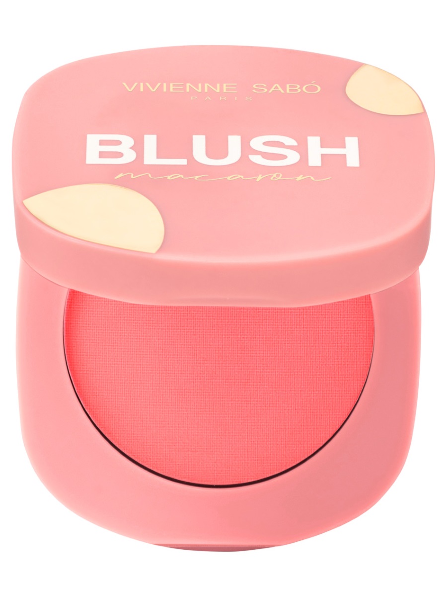 Матовые Румяна для лица Macaron, тон 02 холодный розовый от Vivienne Sabo + 3