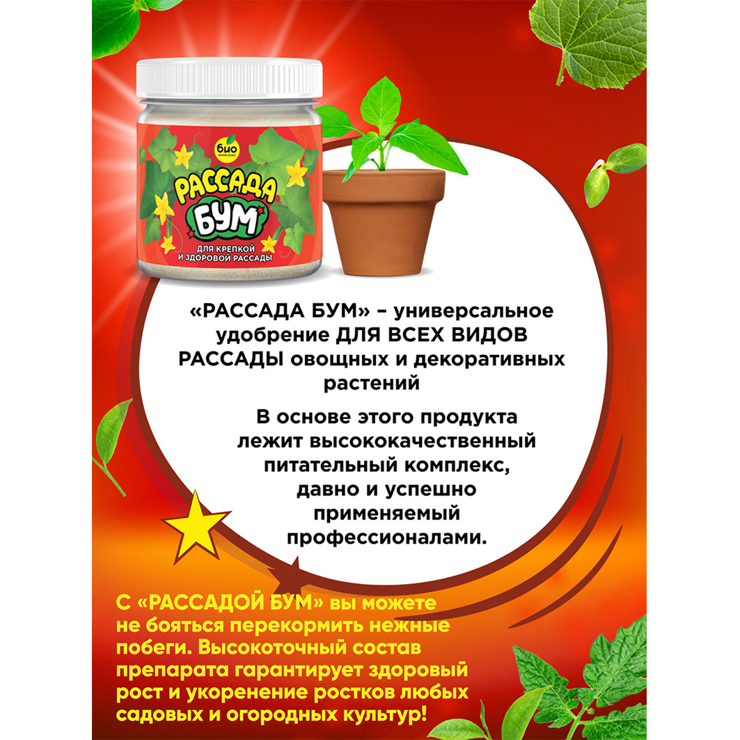 Удобрение Рассада Бум 100г от Био-комплекс + 3