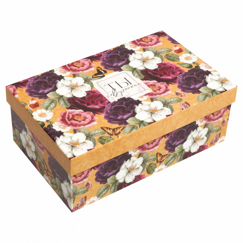 Коробка подарочная Flower 1шт от Дарите Счастье + 1