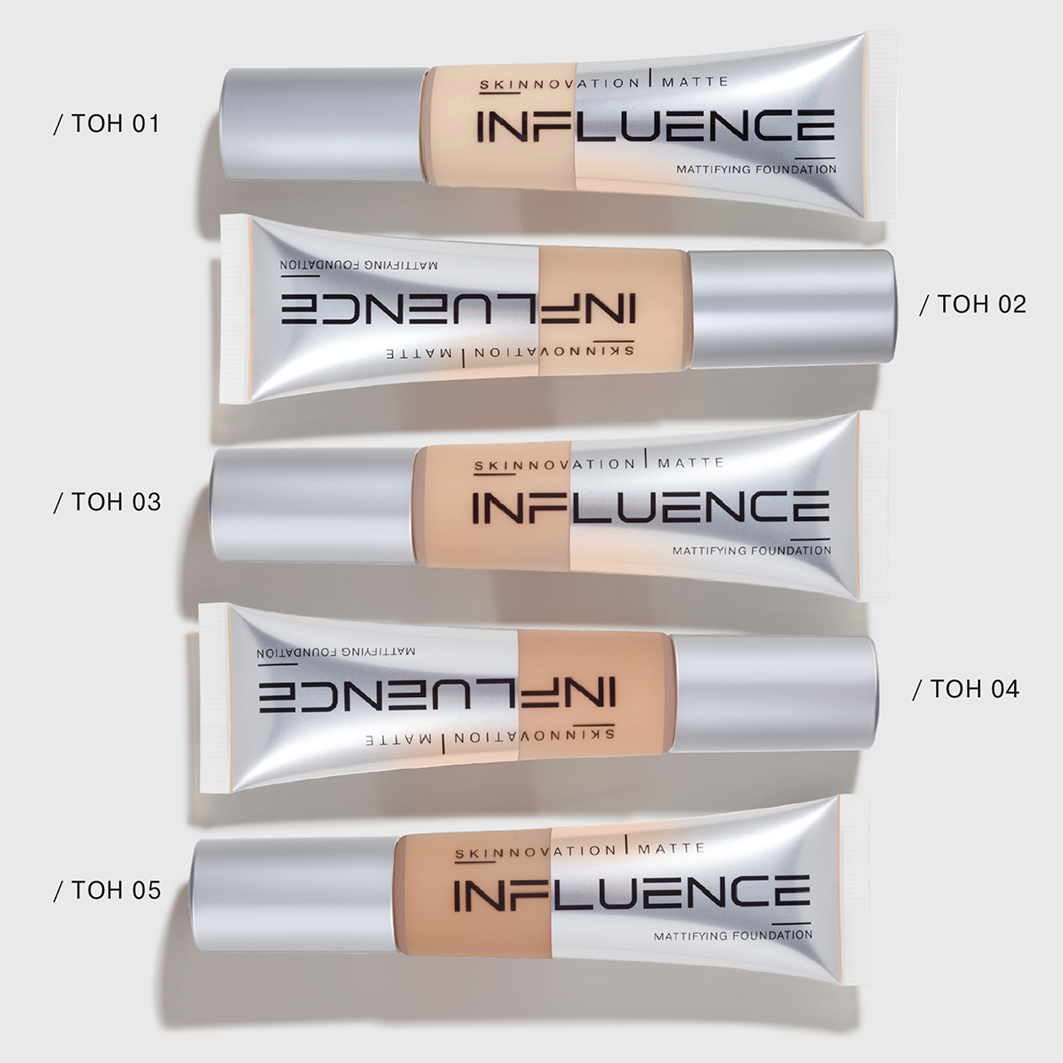 Тональная основа матирующая Skinnovation Matte, тон 03 бежевый от Influence Beauty + 8