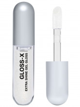 Гель-блеск для губ Gloss-X, тон 02 Cyber shimmer / прозрачный с серебряными блестками
