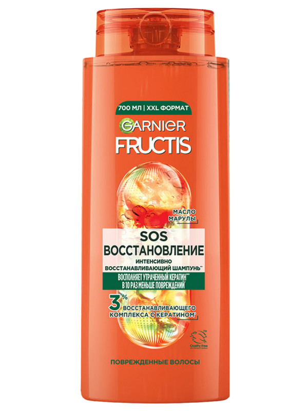 Fructis Шампунь укрепляющий SOS Восстановление для поврежденных волос 700мл от Garnier + 1